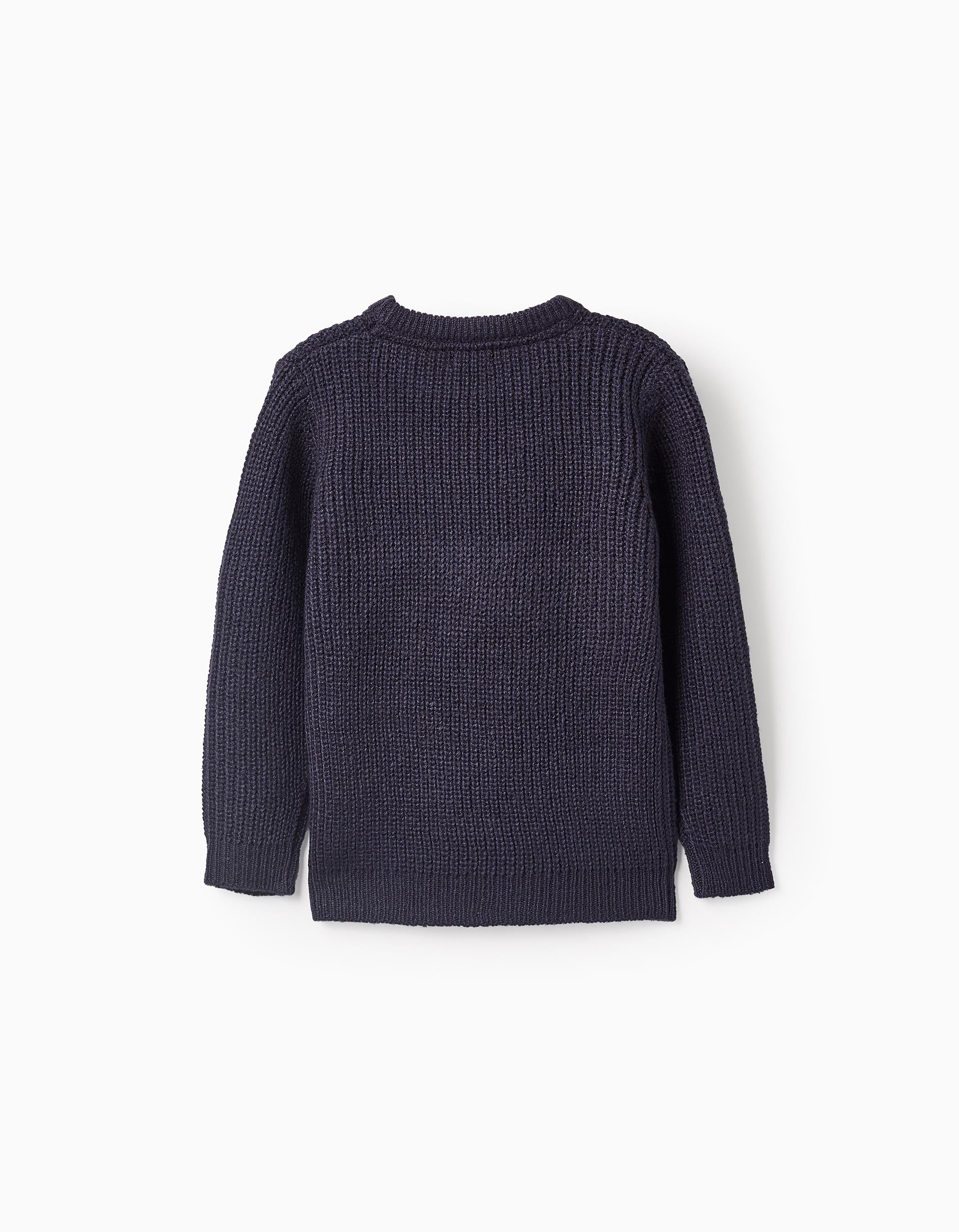 Thick Knit Jumper for Boys, Dark Blue