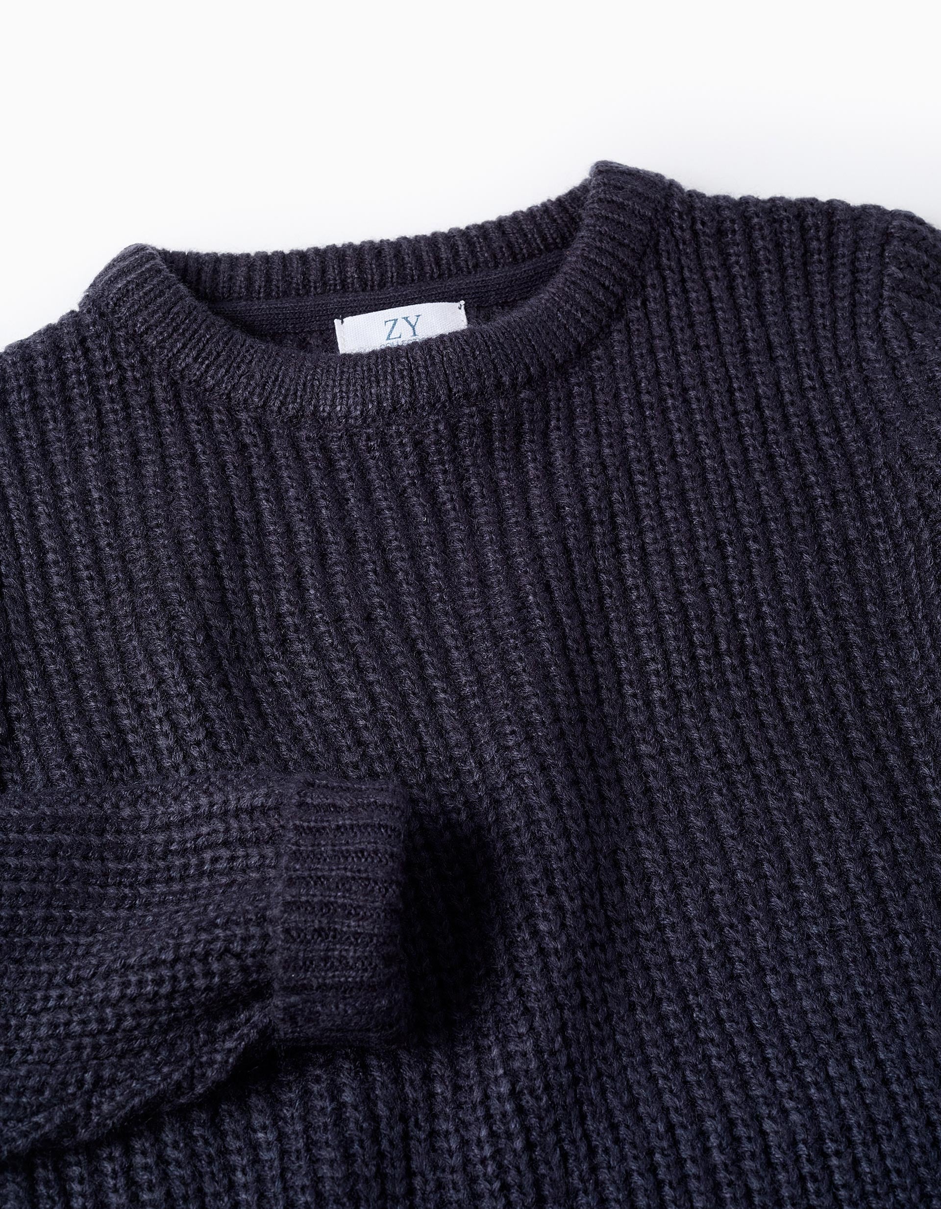 Thick Knit Jumper for Boys, Dark Blue