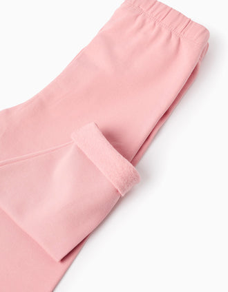 Sudadera + Pantalón Perchado para Bebé Niña 'Girafa', Beige/Rosa