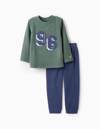 Pijama Polar para Niño '96', Verde/Azul