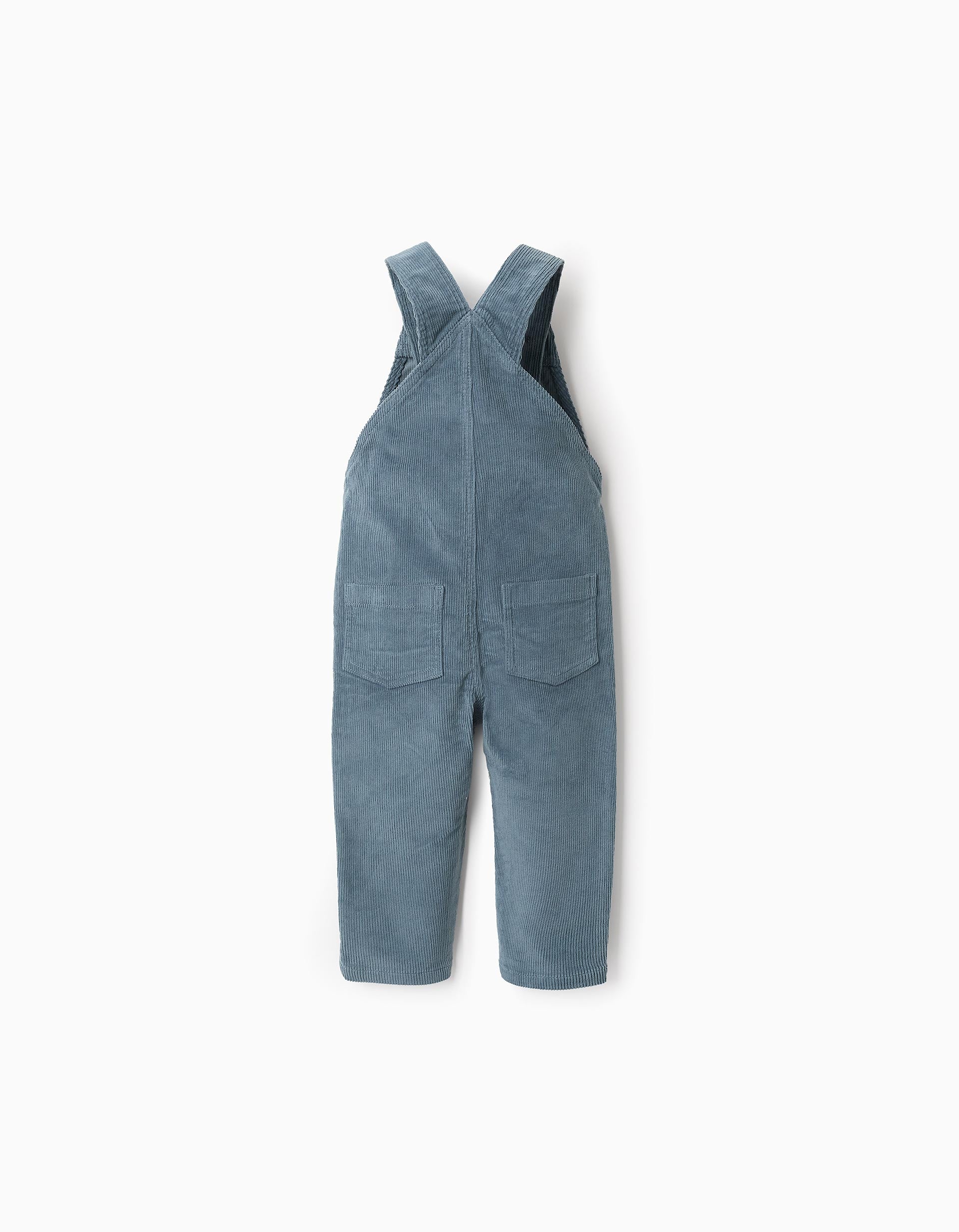 Corduroy Dungarees for Baby Boys, Blue