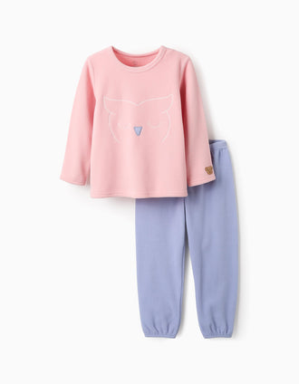 Pijama Polar para Menina 'Coruja', Rosa/Azul