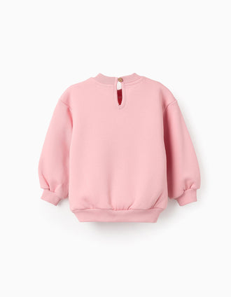 Sudadera Perchada para Bebé Niña 'Erizo', Rosa