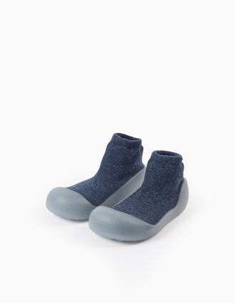 Steppies Chaussettes-Chaussons pour Bébé Garçon, Bleu Foncé
