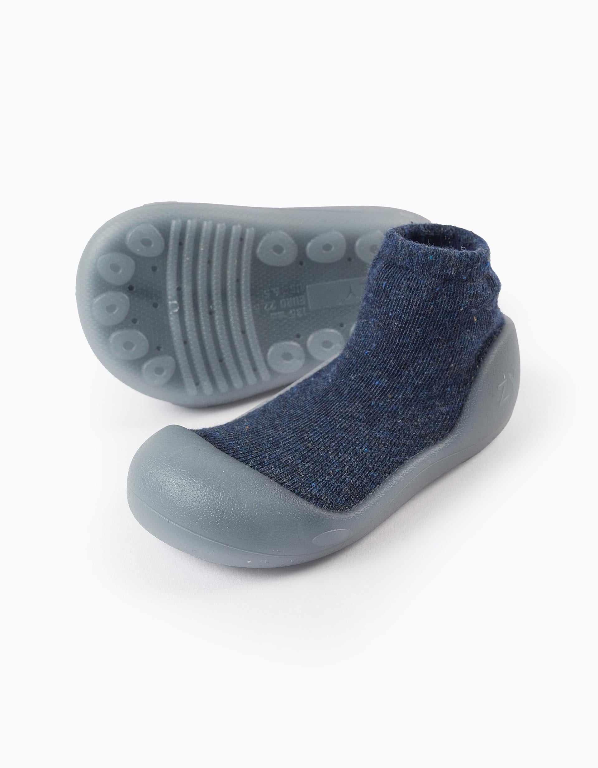 Steppies Socks-Slippers for Baby Boys, Dark Blue