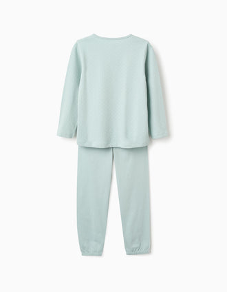 Pijama de Algodão para Menina 'Happy Place', Azul