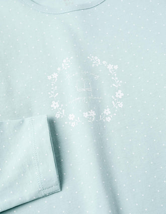 Pijama de Algodão para Menina 'Happy Place', Azul
