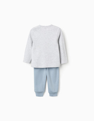Pyjama en coton pour bébé garçon 'Tom & Jerry', Gris/Bleu