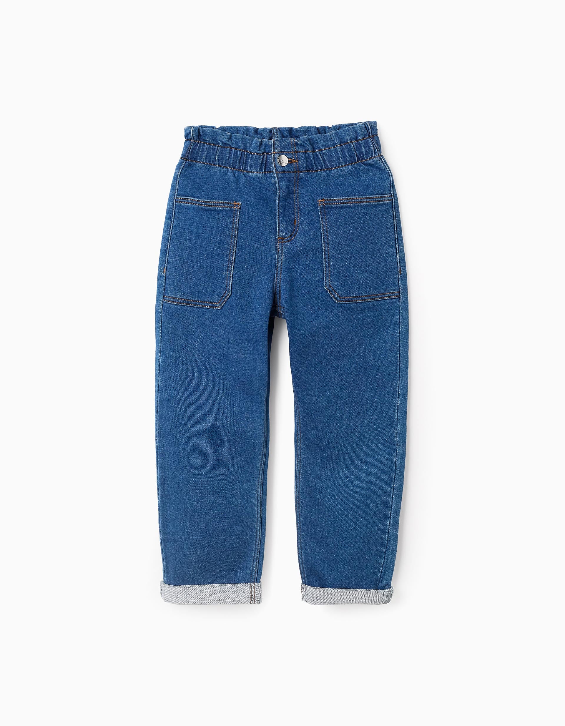 Denim Trousers for Girls 'Paperbag', Blue