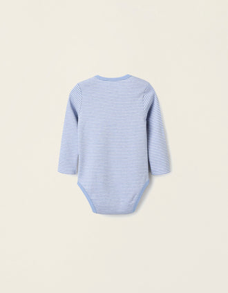 2 Bodies de Algodão para Bebé Menino 'Mum & Dad', Branco/Azul