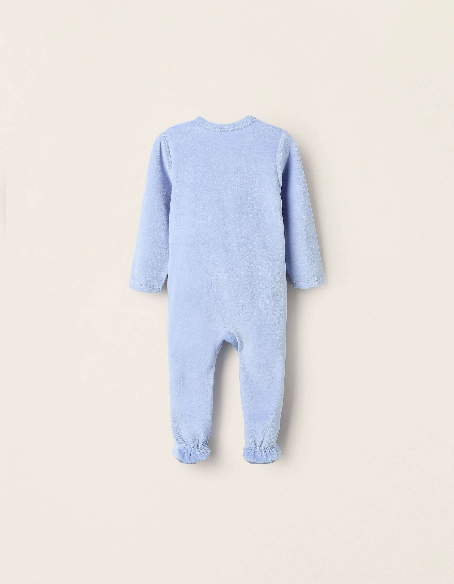 Velour Sleepsuit for Baby Boys 'Family Love', Blue