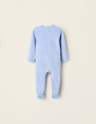 Pelele de Terciopelo para Bebé Niño 'Family Love', Azul
