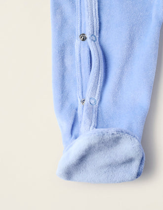 Grenouillère en Velours pour Bébé Garçon 'Family Love', Bleu