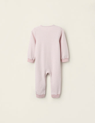 Grenouillère + Bavoir pour Bébé Fille 'Mum & Dad', Rose