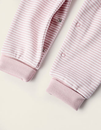 Grenouillère + Bavoir pour Bébé Fille 'Mum & Dad', Rose