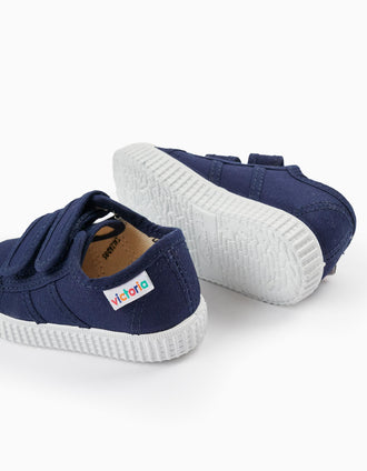 Sapatilhas de Lona para Bebé e Criança 'Victoria', Azul Escuro