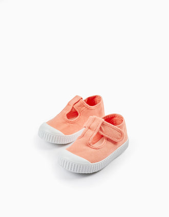 Sandalias de Lona para Bebé 'Victoria', Coral