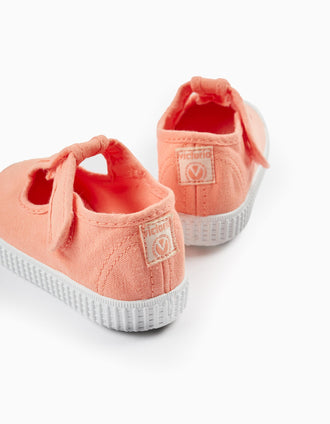 Sandalias de Lona para Bebé 'Victoria', Coral
