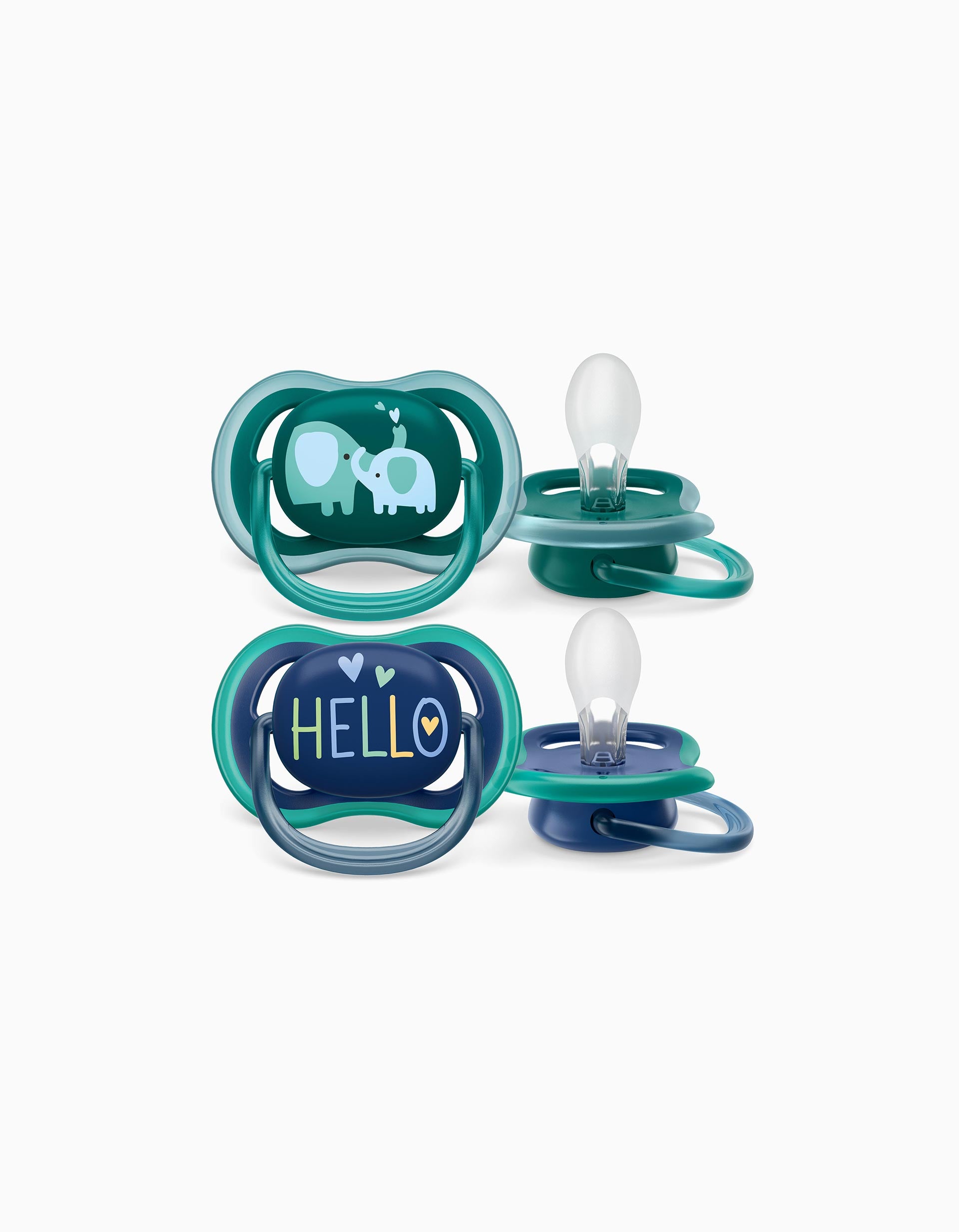 2 Chupetas Philips/Avent Ultra Air Silicone 18M+, Hello