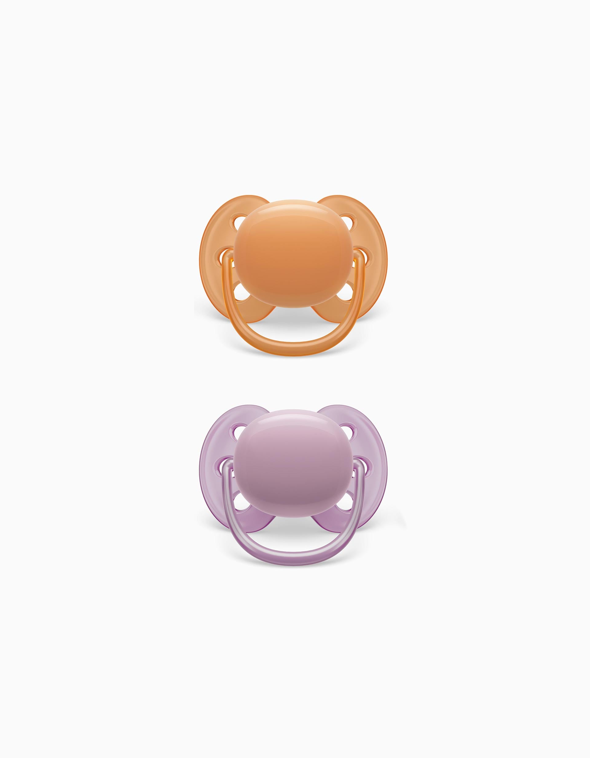 2 Chupetas  Philips/Avent Ultra Soft Silicone 6-18M, Laranja/Rosa