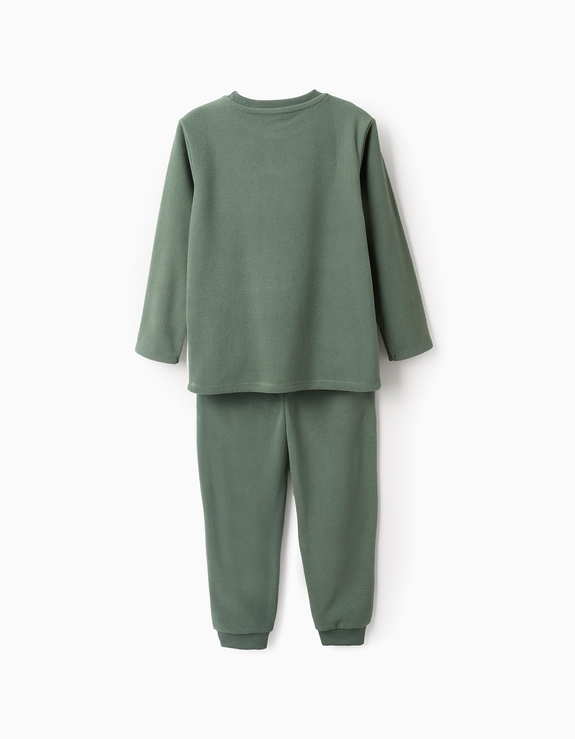 Polar Pyjama for Boys 'T-Rex', Grey/Green