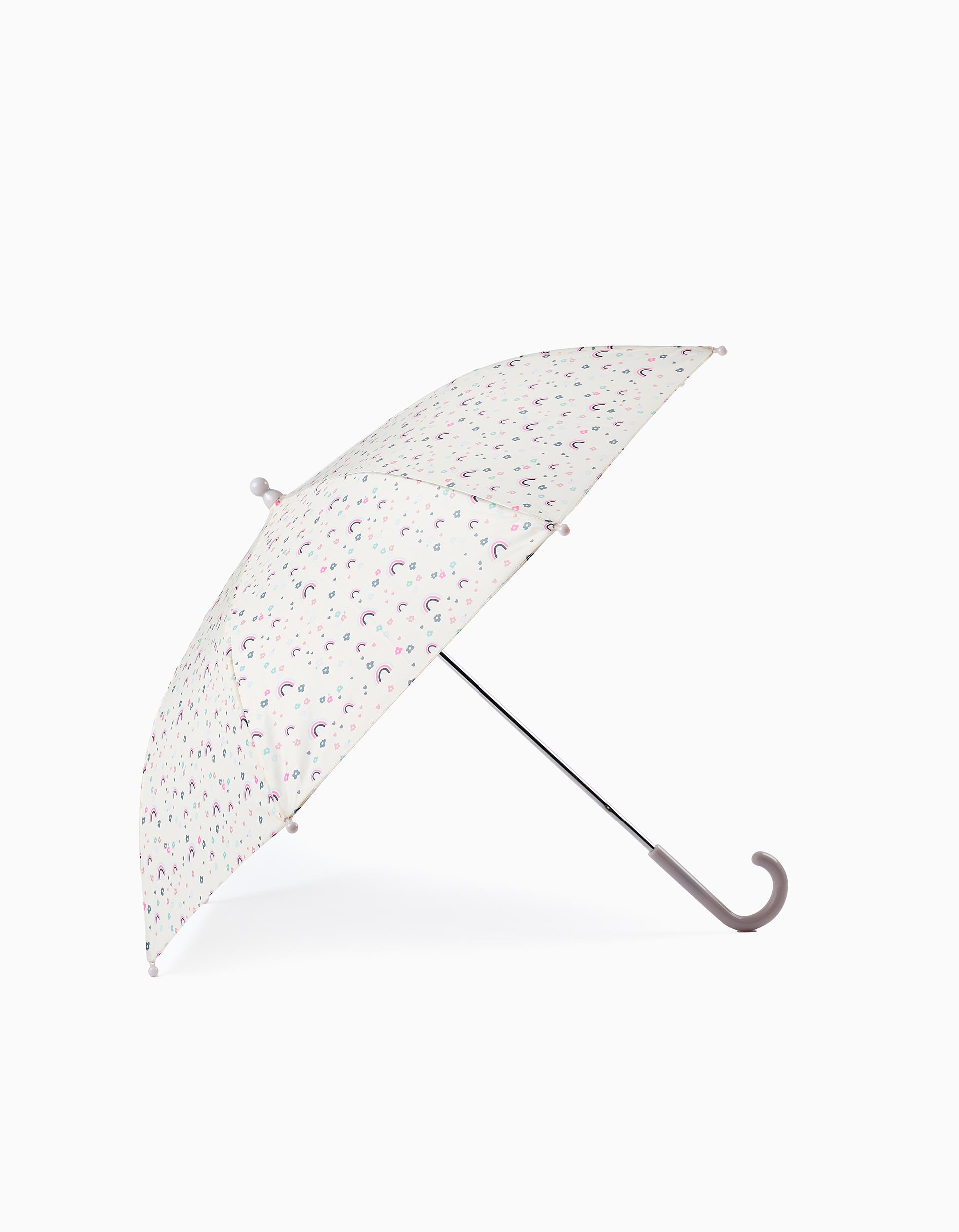 Umbrella for Babies and Girls 'Flowers & Rainbows', Beige