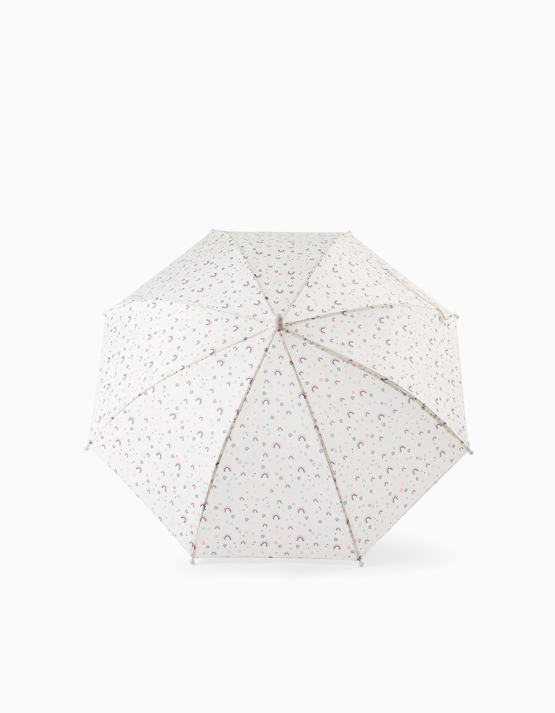 Umbrella for Babies and Girls 'Flowers & Rainbows', Beige