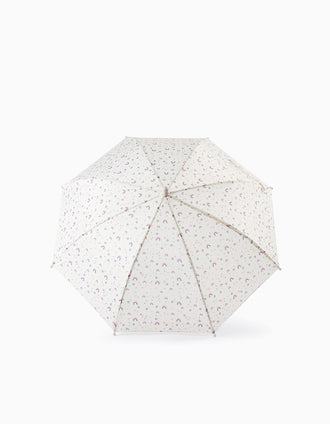 Guarda-chuva para Bebé e Menina 'Flores & Arco-Íris', Bege