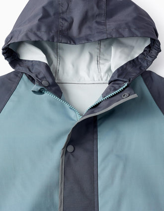 Imperméable Long pour Garçon, Vert/Gris