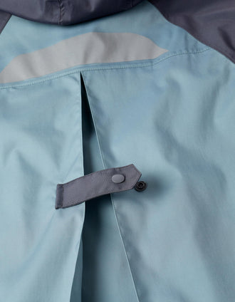 Capa de Lluvia Larga para Niño, Verde/Gris