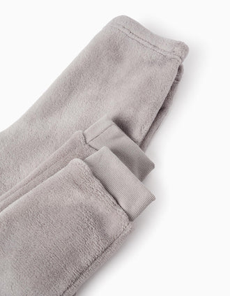 Pijama Afelpado para Niño 'Dinosaurio', Gris/Azul