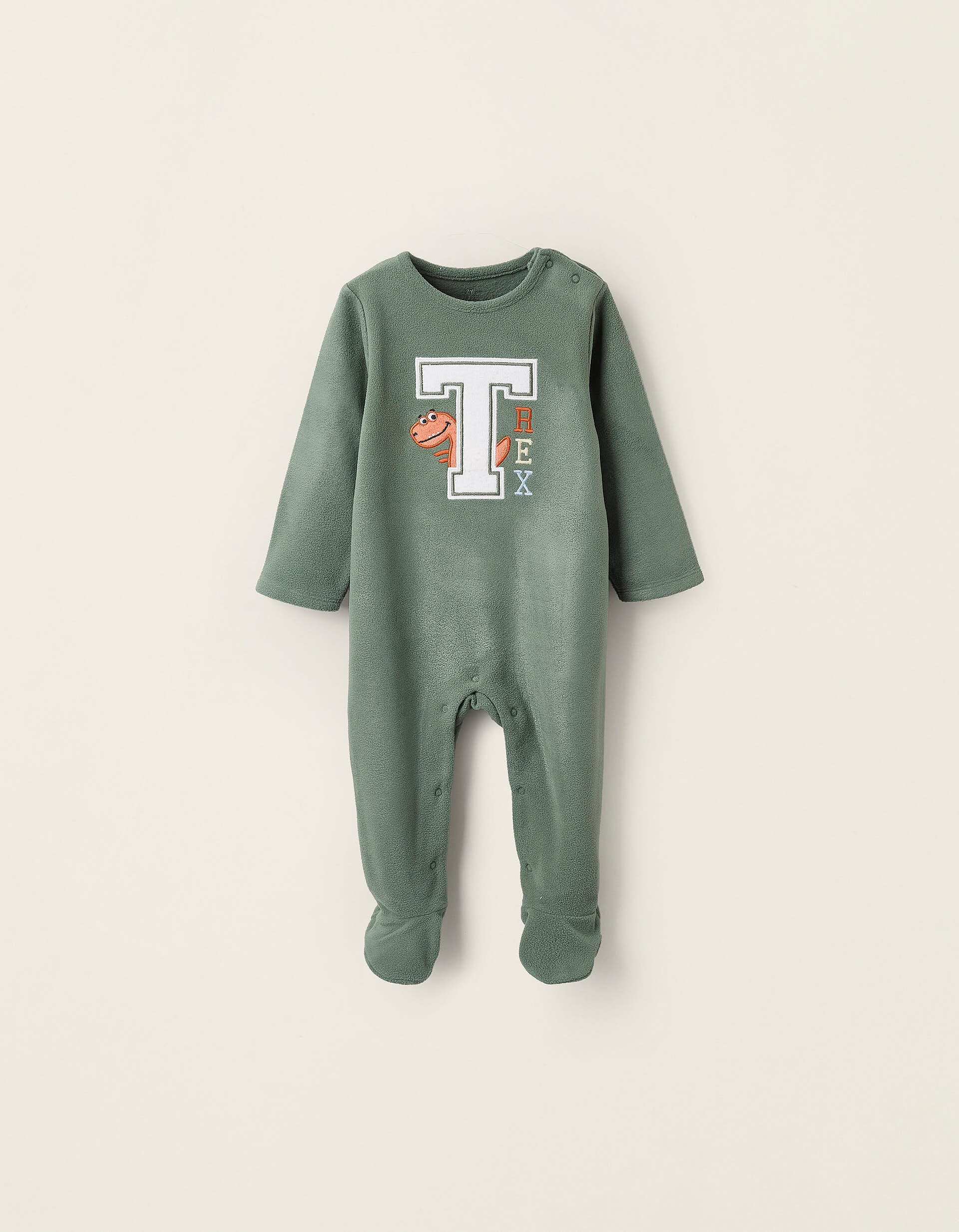 Polar Sleepsuit for Baby Boys 'T-Rex', Green