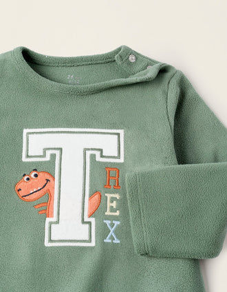 Grenouillère Polaire pour Bébé Garçon 'T-Rex', Vert
