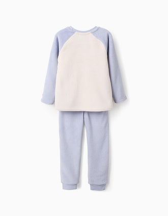 Pijama Felpudo para Menina 'Coruja', Branco/Azul