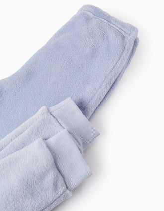 Pijama Felpudo para Menina 'Coruja', Branco/Azul