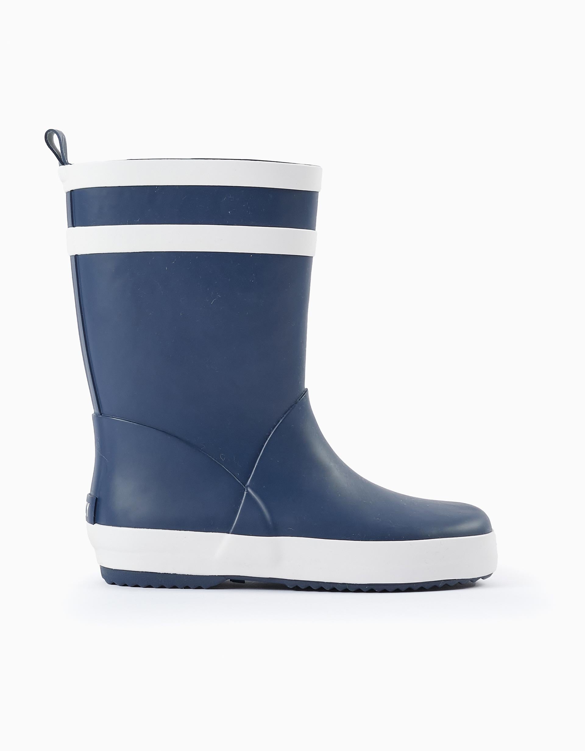 Striped Wellies for Children, Dark Blue