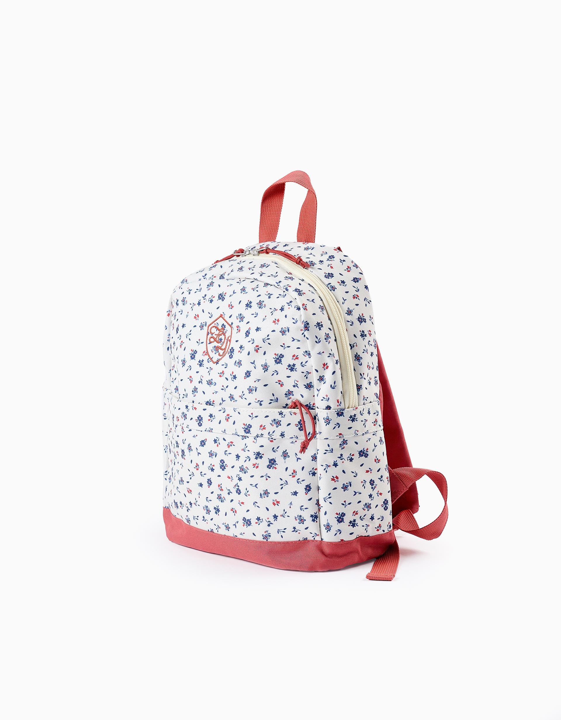 Floral Backpack for Babies and Girls, Beige/Orange