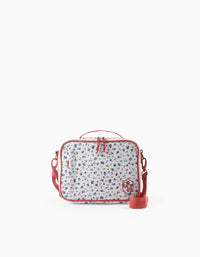 Lancheira Térmica Floral para Menina, Bege/Laranja