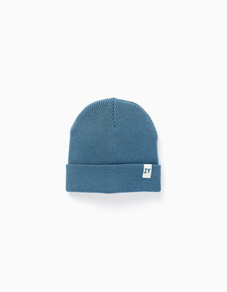 Bonnet Côtelé Flexible pour Garçon, Turquoise