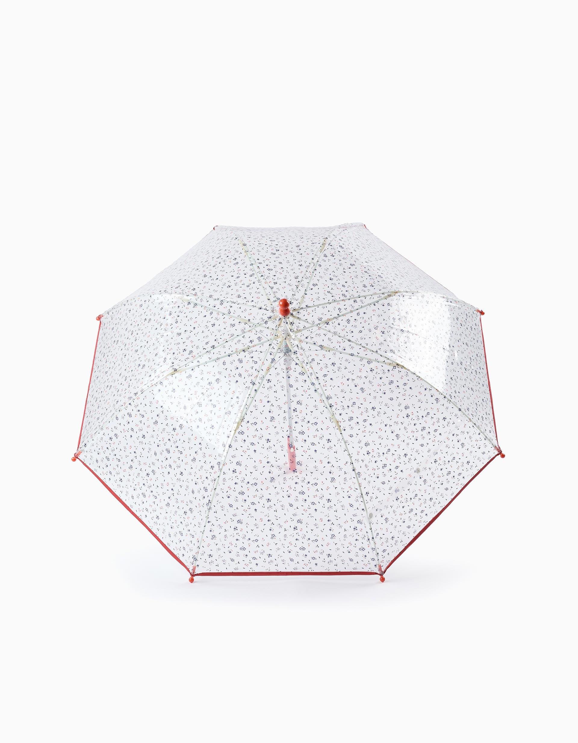 Umbrella for Babies and Girls 'Flowers', Transparent/Orange