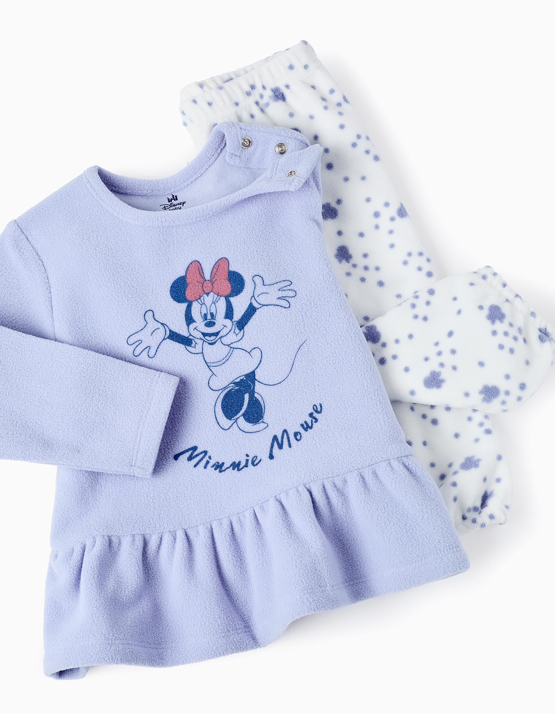 Polar Pyjama for Baby Girls 'Minnie', Lilac/White