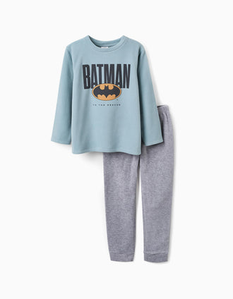 Pyjama en Polaire pour Garçon 'Batman', Gris/Bleu