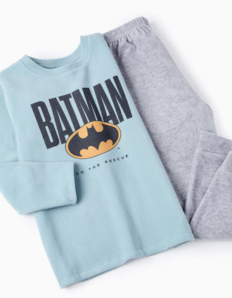 Pyjama en Polaire pour Garçon 'Batman', Gris/Bleu