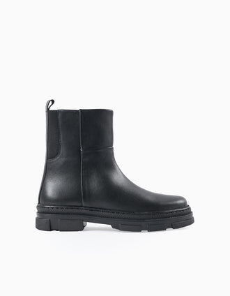 Botas de Piel para Niña, Negro