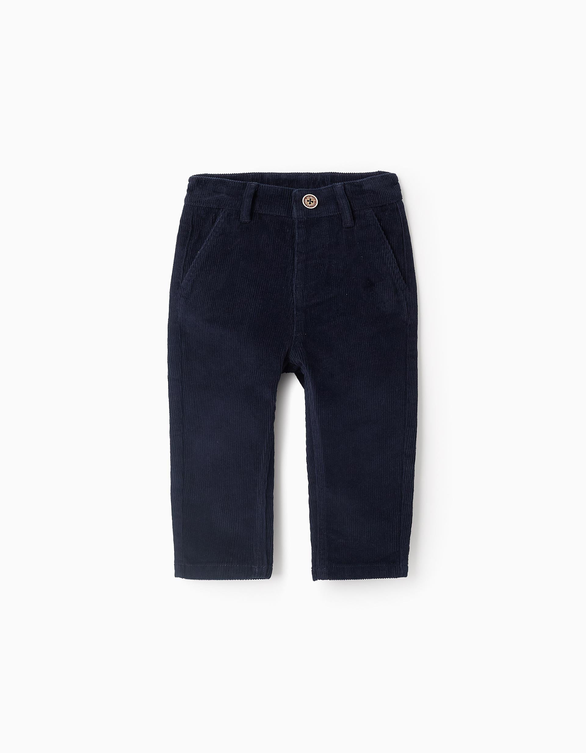 Corduroy Trousers for Baby Boys, Dark Blue