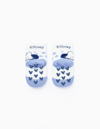 Chaussettes Antidérapantes pour Bébé Fille 'Minnie', Blanc/Bleu