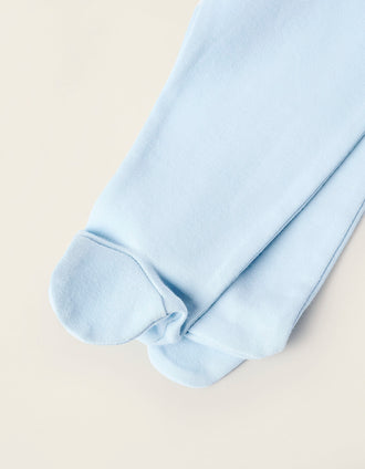 Pack 4 Calças com Pés para Bebé Menino, Branco/Azul