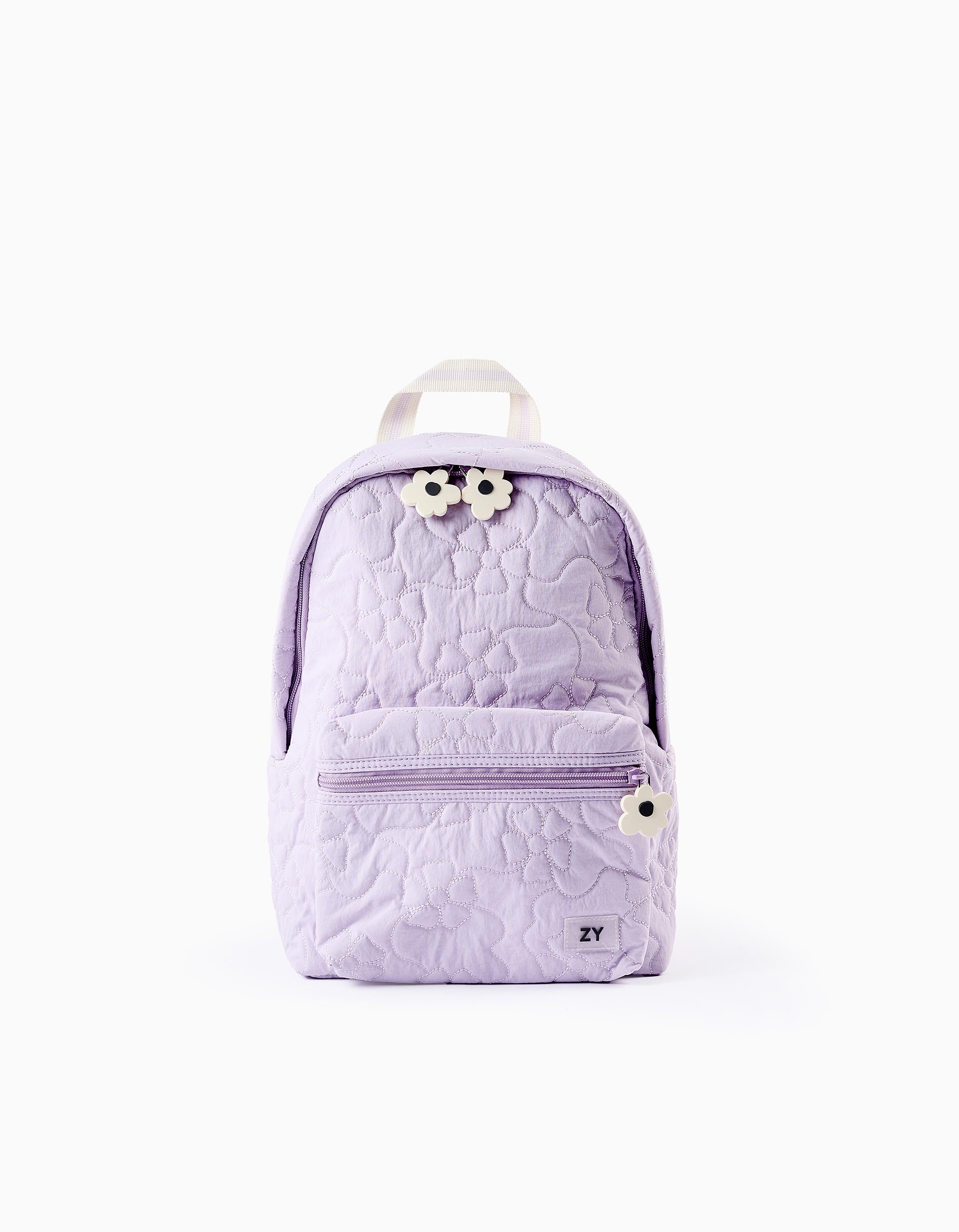 Padded Floral Backpack for Babies and Girls, Lilac