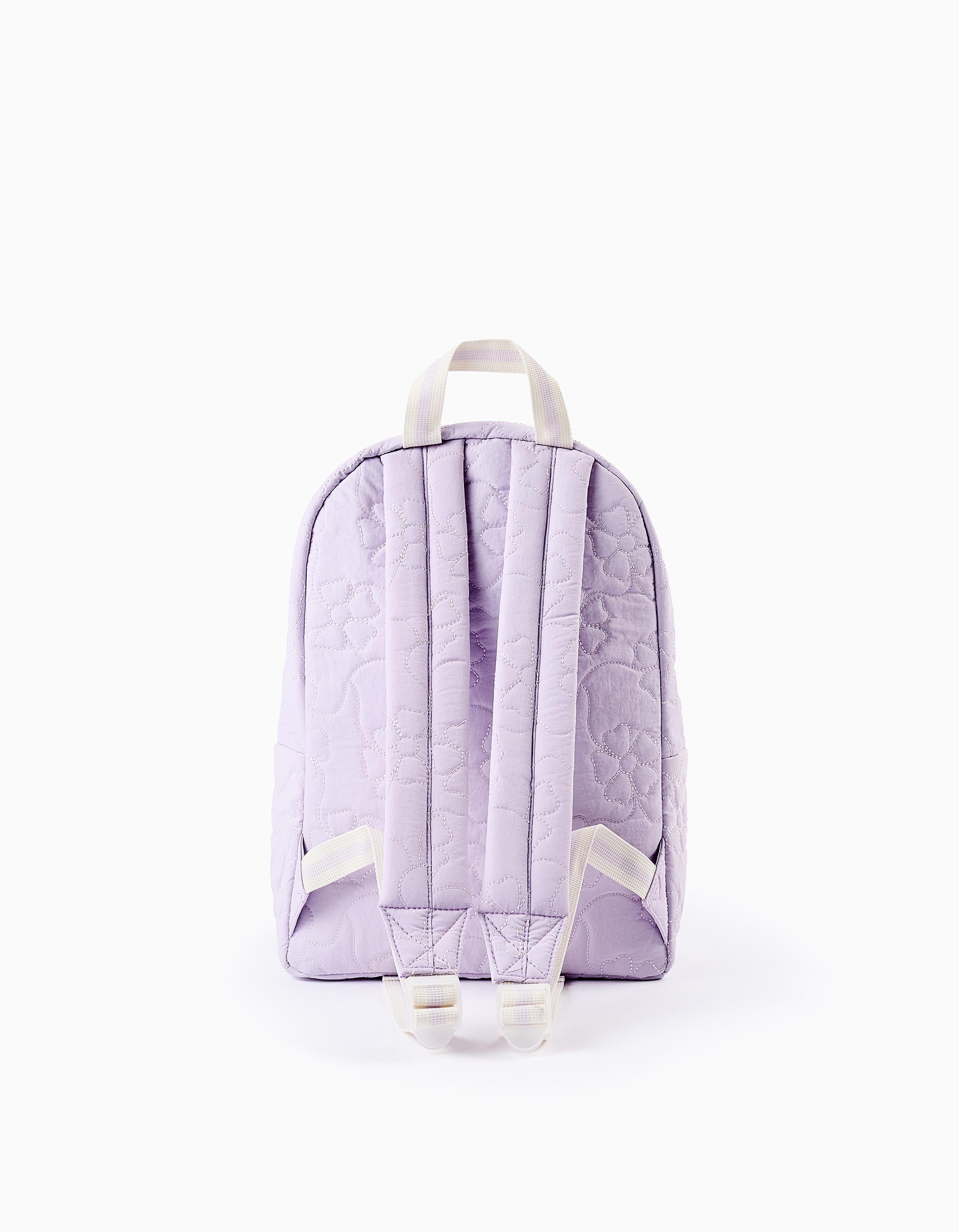 Padded Floral Backpack for Babies and Girls, Lilac