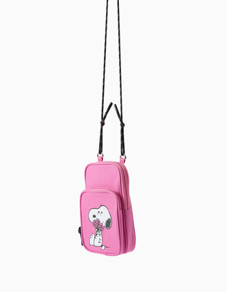 Bolsa Bandolera para Niña 'Snoopy', Rosa